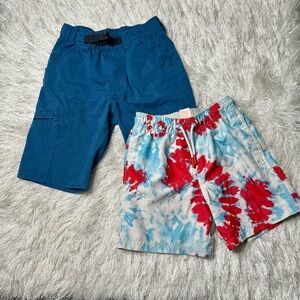 2 Pairs Boys Size 6/7 Swim Trunks